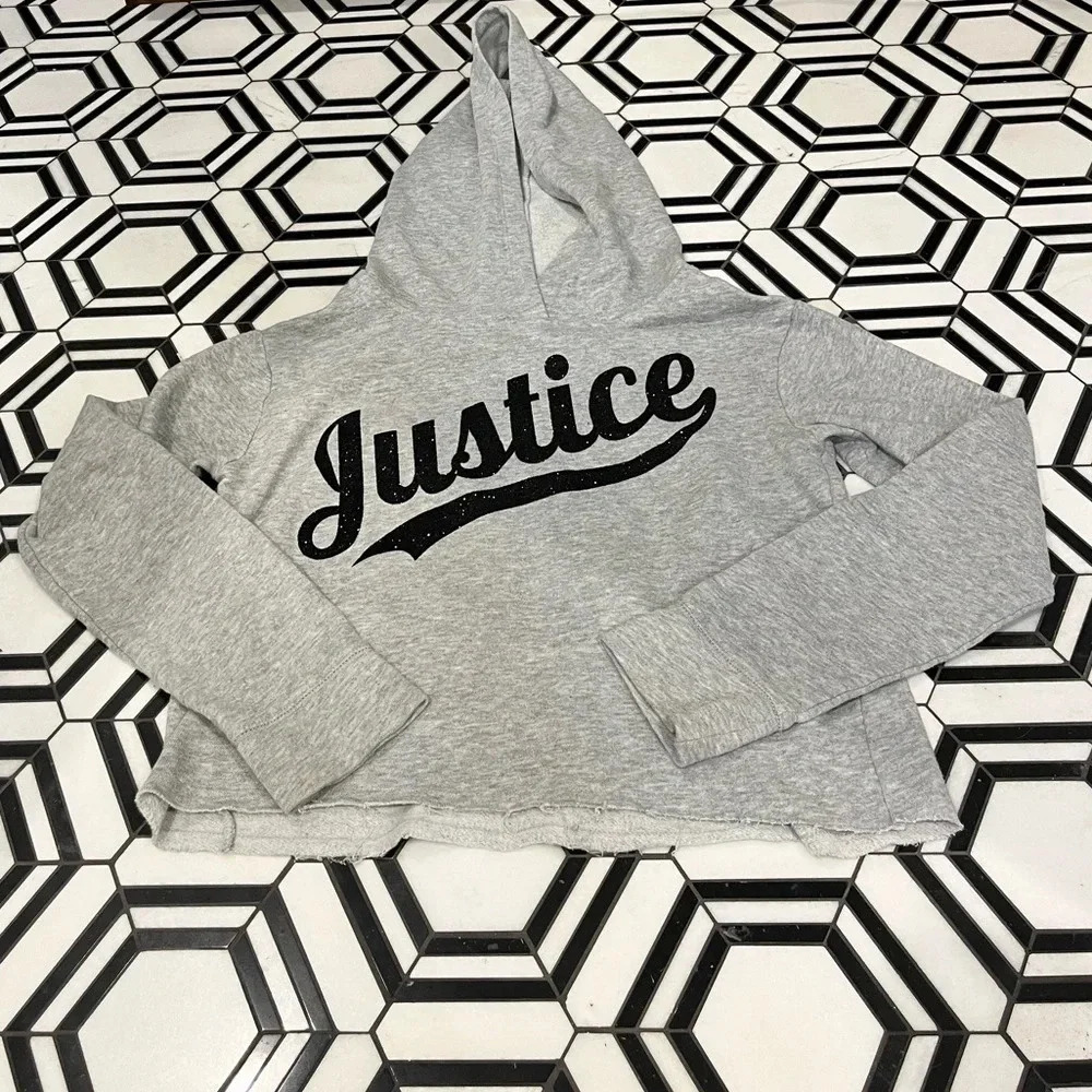 Justice lightweight hoodie gray size 10